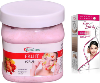 

Biocare Fruit Scrub 500ml and Fair & Lovely Advanced Multi Vitamin Face Cream 80G(Set of 2)