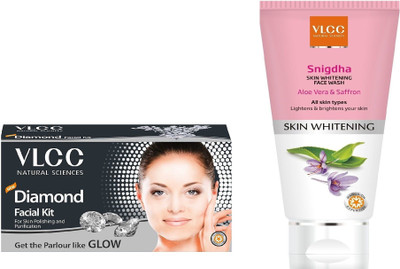 

VLCC Diamond Facial kit 50gm + Snigdha face wash 100gm(Set of 2)