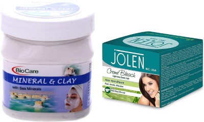 

Biocare Mineral & Clay 500ml and Jolen Aloe Vera Bleach Crème 18g(Set of 2)