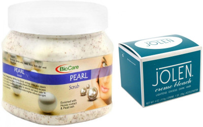 

Biocare Pearl Scrub 500ml and Jolen Crème Bleach 18g(Set of 2)