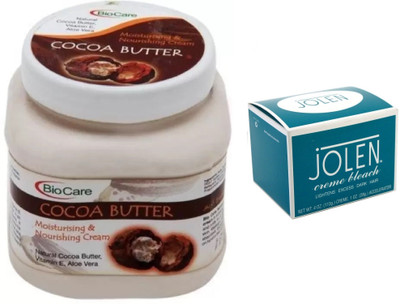 

Biocare Cocoa Butter Cream 500ml and JOLEN Crème Bleach (MEDIUM) 35G(Set of 2)
