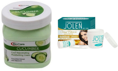 

Biocare Cucumber Cream 500ml and Jolen Gold Bleach Crème 18g(Set of 2)