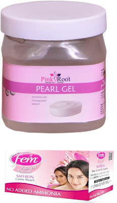 

Pink Root Pearl Gel 500ml and Fem Saffron Bleach(Set of 2)