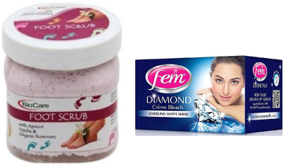 

Biocare Foot Scrub 500ml and Fem Diamond Crème Bleach 30g(Set of 2)