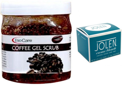 

Biocare Coffee Gel Scrub 500ml and Jolen Crème Bleach 18g(Set of 2)