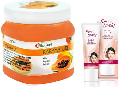 

Biocare Papaya Gel 500ml and Fair & Lovely BB Face Cream 40g(Set of 2)
