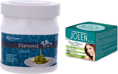 

Biocare Diamond Cream 500ml and Jolen Aloe Vera Bleach Crème 18g(Set of 2)