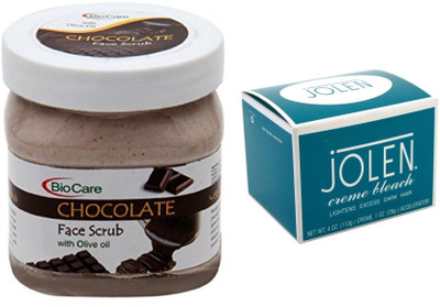 

Biocare Chocolate Scrub 500ml and Jolen Crème Bleach 18g(Set of 2)
