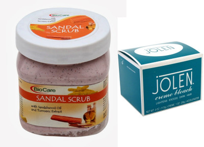 

Biocare Sandal Scrub 500ml and Jolen Crème Bleach 18g(Set of 2)