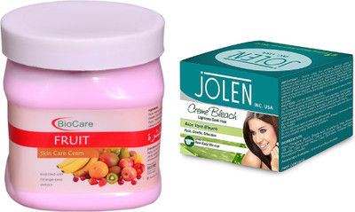 

Biocare Fruit Cream 500ml and Jolen Aloe Vera Bleach Crème 18g(Set of 2)