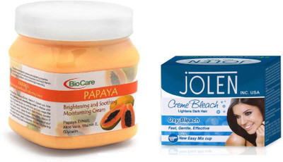 

Biocare Papaya Cream 500ml and Jolen Oxy Bleach Crème 35g(Set of 2)