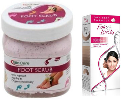 

Biocare Foot Scrub 500ml and Fair & Lovely Advanced Multi Vitamin Face Cream 80G(Set of 2)