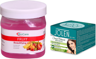 

Biocare Fruit Gel 500ml and Jolen Aloe Vera Bleach Crème 18g(Set of 2)