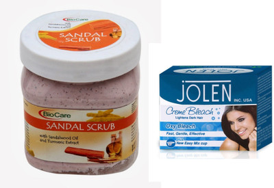 

Biocare Sandal Scrub 500ml and Jolen Oxy Bleach Crème 35g(Set of 2)