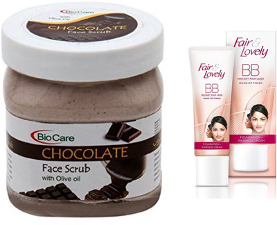 

Biocare Chocolate Scrub 500ml and Fair & Lovely BB Face Cream 40g(Set of 2)