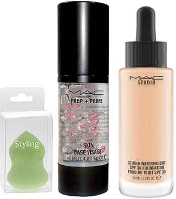 

styling Sponge puff & studio waterweight SPF 30 foundation(Set of 3)