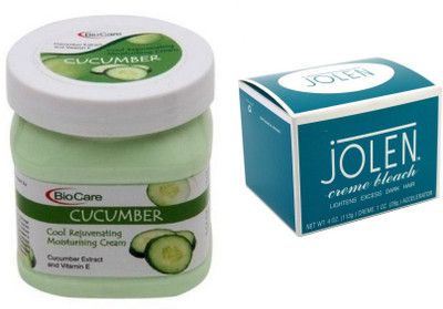 

Biocare Cucumber Cream 500ml and Jolen Crème Bleach 18g(Set of 2)
