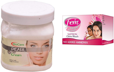 

Biocare Pearl Cream 500ml and Fem Saffron Crème Bleach 64g(Set of 2)