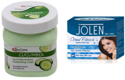 

Biocare Cucumber Cream 500ml and Jolen Oxy Bleach Crème 35g(Set of 2)
