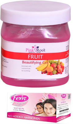 

Pink Root Fruit Gel 500ml and Fem Saffron Bleach(Set of 2)