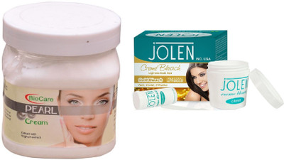 

Biocare Pearl Cream 500ml and Jolen Gold Bleach Crème 18g(Set of 2)