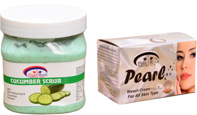 

Pink Root Pearl Bleach 250gm and Cucumber Scrub 500ml(Set of 2)