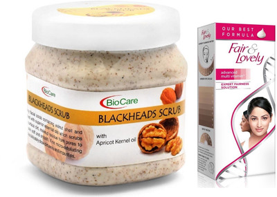 

Biocare Blackheads Scrub 500ml and Fair & Lovely Advanced Multi Vitamin Face Cream 80G(Set of 2)