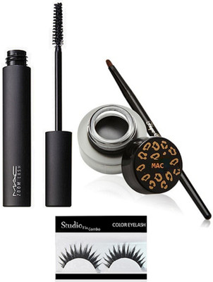 

Studio Fix Combo Eyelashes&Zoom Lash Volume Instantane Mascara, Long Lasting Balm Waterproof Liquid Eyeliner Black(Set of 3)