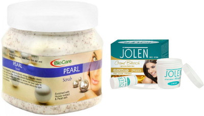

Biocare Pearl Scrub 500ml and Jolen Gold Bleach Crème 18g(Set of 2)