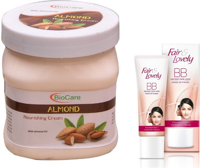 

Biocare Almond Cream 500ml and Fair & Lovely BB Face Cream 40g(Set of 2)