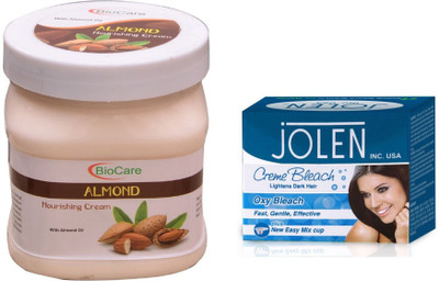 

Biocare Almond Cream 500ml and Jolen Oxy Bleach Crème 35g(Set of 2)