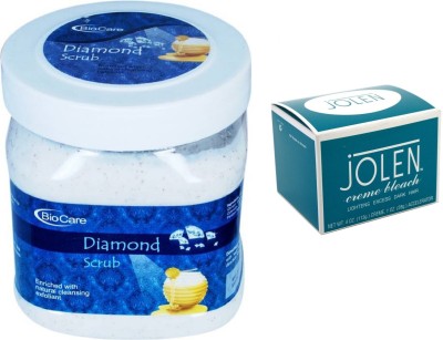 

Biocare Diamond Scrub 500ml and Jolen Crème Bleach 18g(Set of 2)