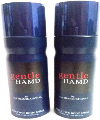 

HAMD GENTLE Perfume Body Spray - For Men & Women(400 ml, Pack of 2)