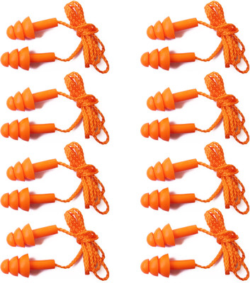 

Vezual Corded (8 Qty) Noise Reduction Reusable Ear Plug & Nose Clip(Orange)