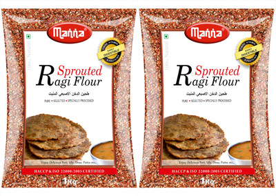 

Manna Sprouted Ragi Flour(1000 g, Pack of 2)