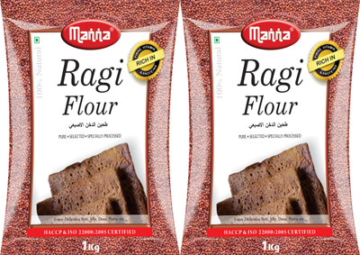 

Manna Plain Ragi Flour(1000 g, Pack of 2)