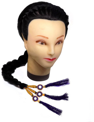 

RAAYA Party Wear Paranda Choti For Girls Stylish Braid Extension(Black, Blue)