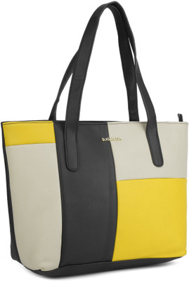 SUGARUSH FOXGLOVE Black, Grey, Yellow Tote at flipkart