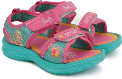 

Barbie Girls Velcro Sports Sandals(Pink, Sea green