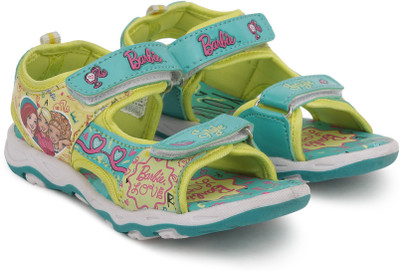 

Barbie Girls Velcro Sports Sandals(Green, Sea green