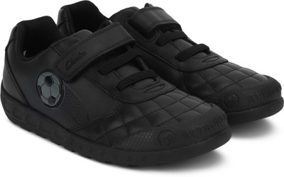 

Clarks Boys Velcro Running Shoes(Black, Black leather