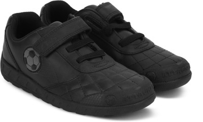 

Clarks Boys Velcro Running Shoes(Black, Black leather