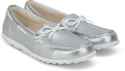 

Clarks Girls Slip on Loafers(Silver, Silver metallic