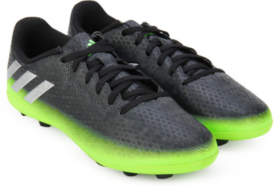 

ADIDAS Boys Lace Football Shoes(Black, Dkgrey/silvmt/sgreen