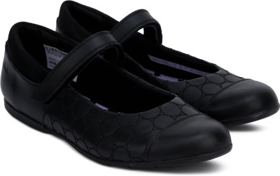 

Clarks Girls Velcro Monk Strap Shoes(Black, Black leather