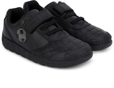 

Clarks Boys Velcro Running Shoes(Black, Black leather