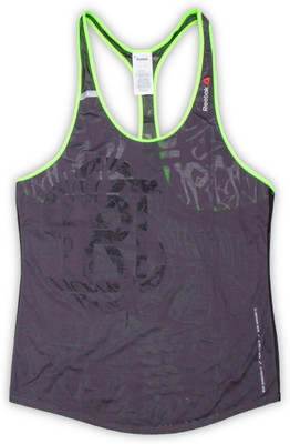 REEBOK Girls Casual Polycotton Tank Top(Grey, Pack of 1)