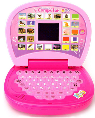 

Hytech Kids Educational Computer Laptop With ABC Song, Music Mode, Words Mode, Alphabet Mode, Learning Mode, Animal Names & LED Display(Pink)