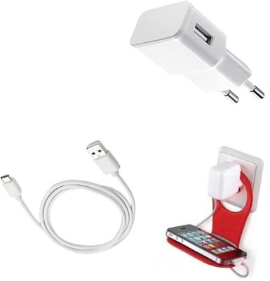 DAKRON Wall Charger Accessory Combo for Sony Xperia XA1 Ultra(White)