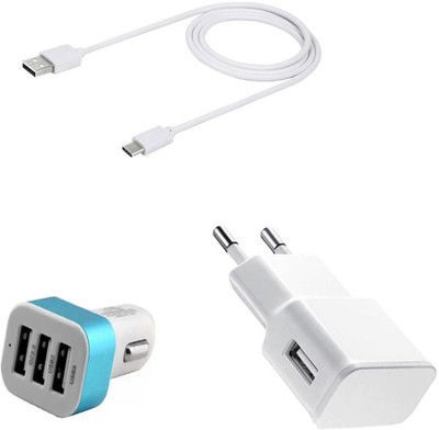 DAKRON Wall Charger Accessory Combo for HTC U Play(White)